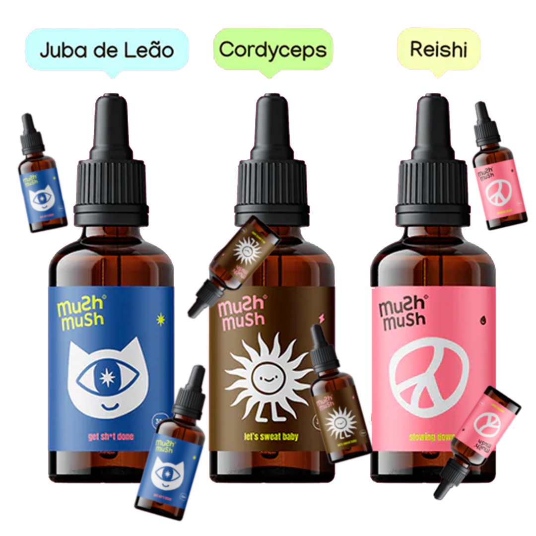 Produtos Juba do Leão, Cordyceps ou Reishi